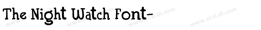 The Night Watch Font字体转换